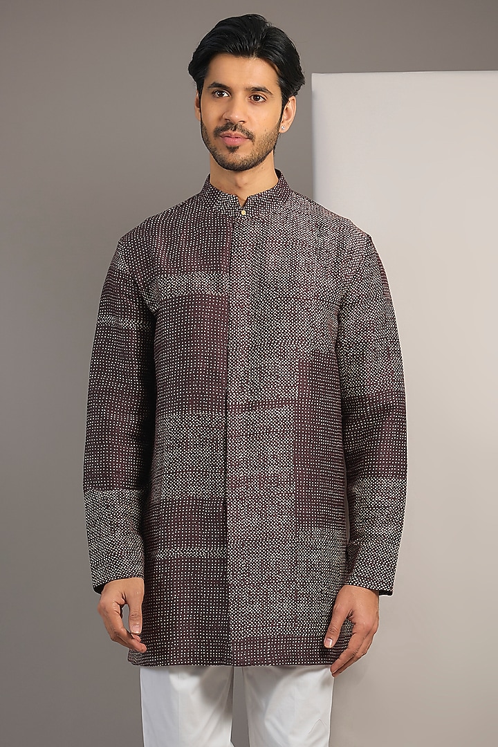 Falsa Raw Silk Kurta by Divyam Mehta Men