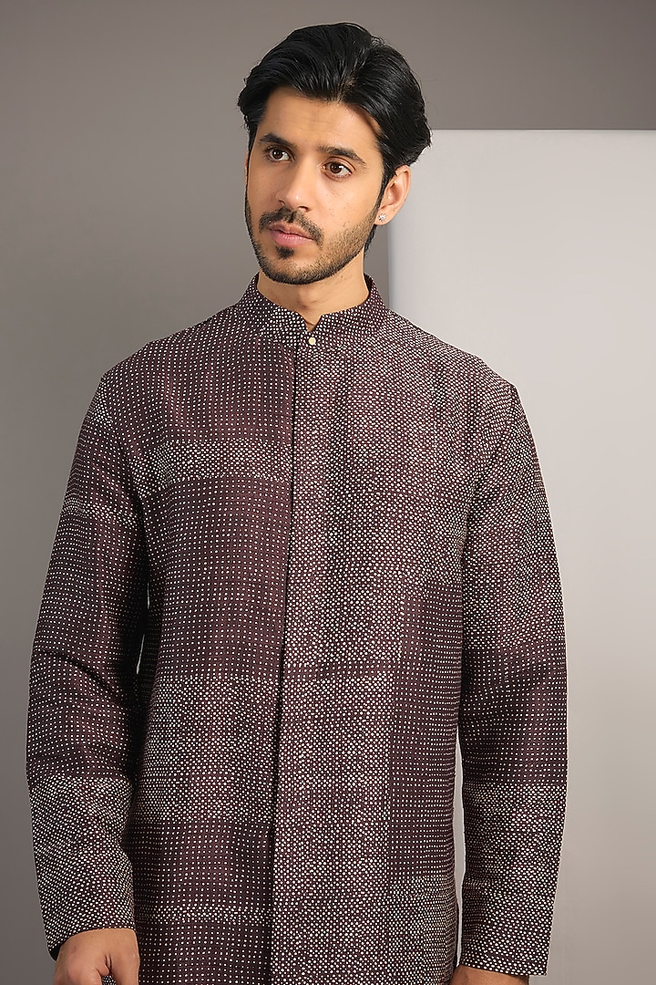 Falsa Raw Silk Kurta by Divyam Mehta Men at Pernia's Pop Up Shop