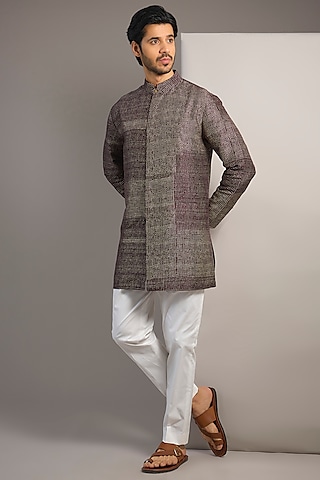 Falsa Raw Silk Kurta by Divyam Mehta Men