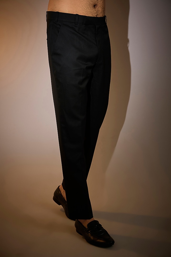 Black Matka Silk Kantha Groom Bandhgala Set by Divyam Mehta Men at Pernia's Pop Up Shop