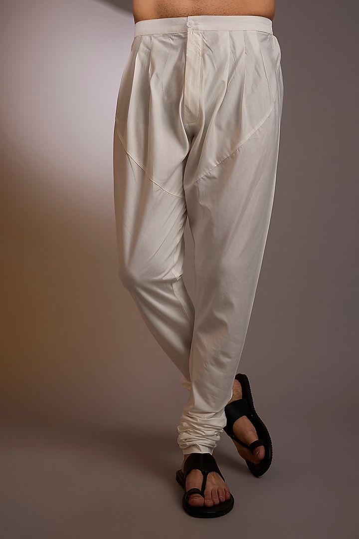 Red Raw Silk Kurta Set by Divyam Mehta Men at Pernia's Pop Up Shop