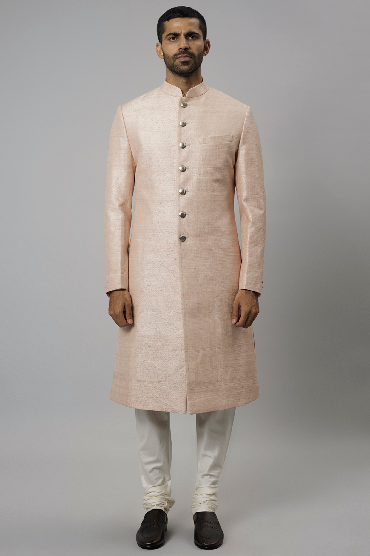 Buy matching sherwani with pink lehenga for men Online from Indian  Designers 2023