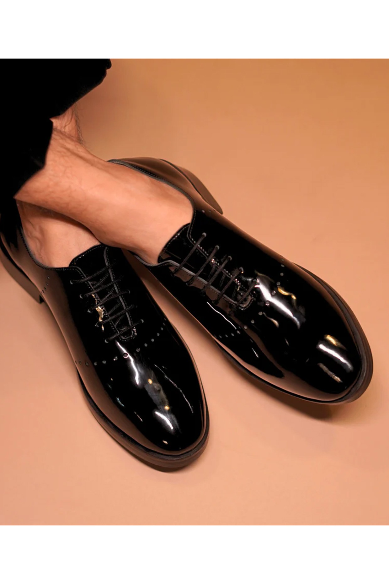 Black Leather Oxford Brogues by Dmodot at Pernia's Pop Up Shop