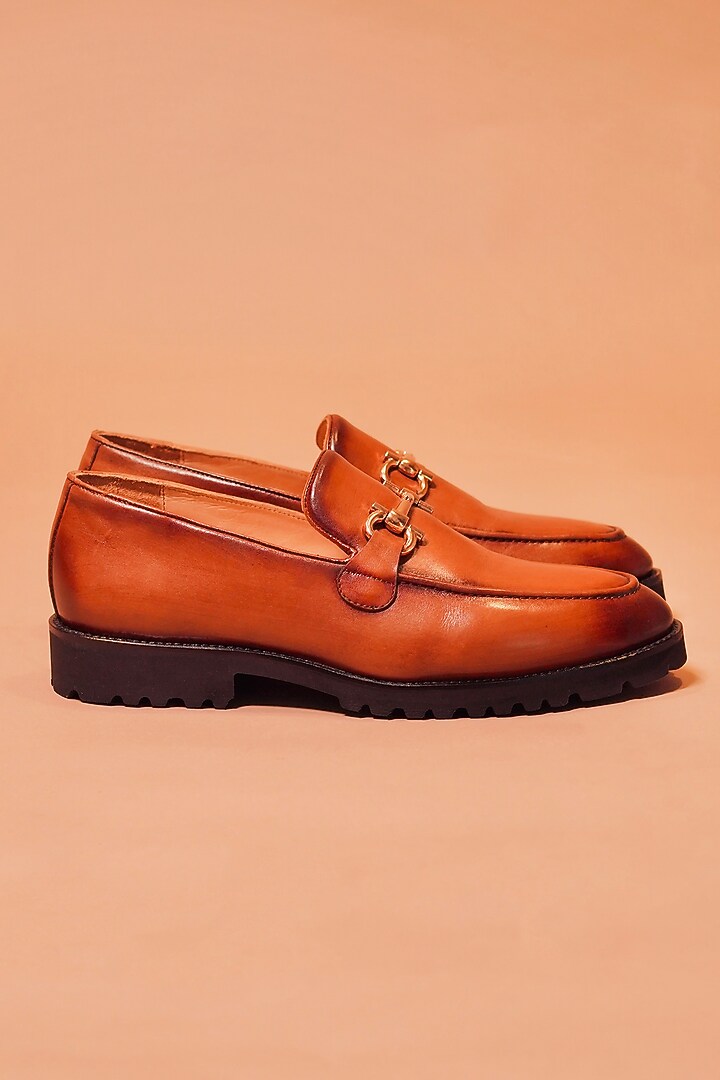 Brown Leather Loafers by Dmodot at Pernia's Pop Up Shop