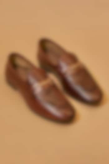 Brown Leather Loafers by Dmodot at Pernia's Pop Up Shop