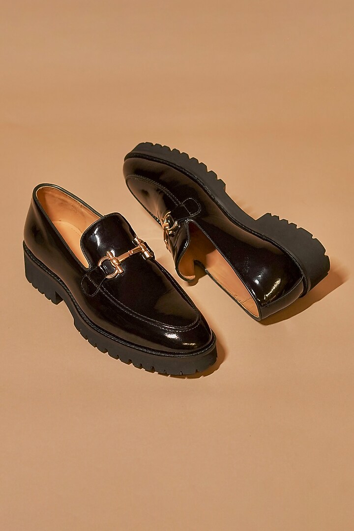 Black Leather Loafers by Dmodot at Pernia's Pop Up Shop