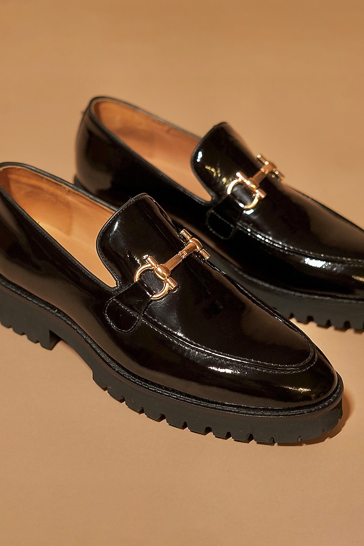 Black Leather Loafers by Dmodot at Pernia's Pop Up Shop