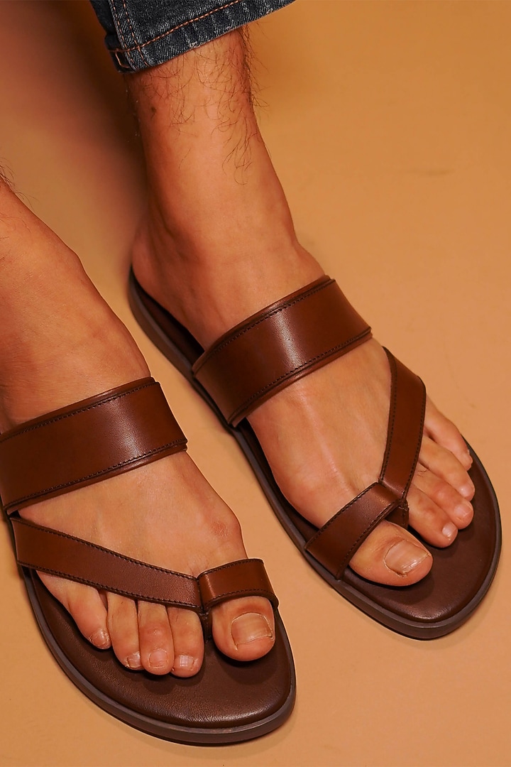 Brown Leather Flats by Dmodot at Pernia's Pop Up Shop