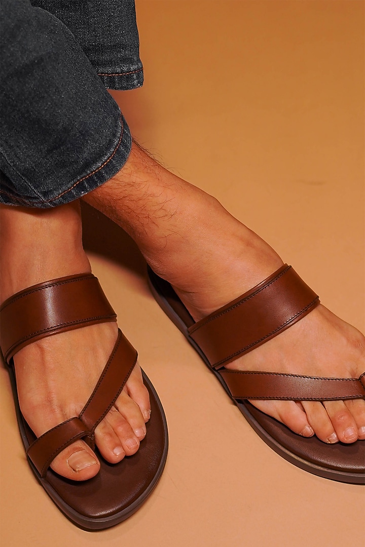 Brown Leather Flats by Dmodot at Pernia's Pop Up Shop