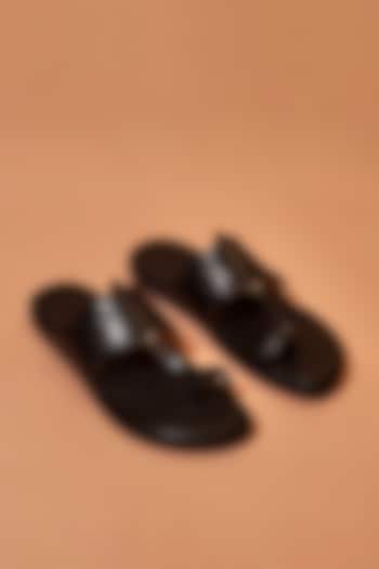 Black Leather Flats by Dmodot at Pernia's Pop Up Shop