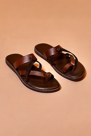 Brown Leather Sandals by Dmodot