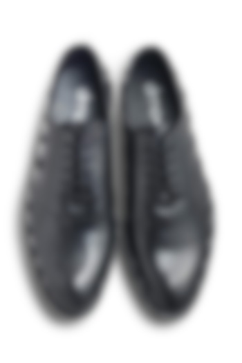 Black Leather Oxford Shoes by Dmodot