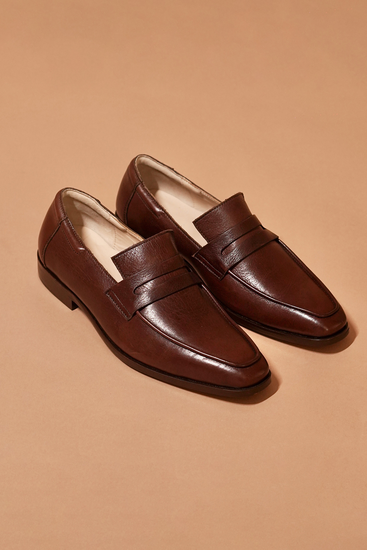 Dark Brown Leather Loafers by Dmodot