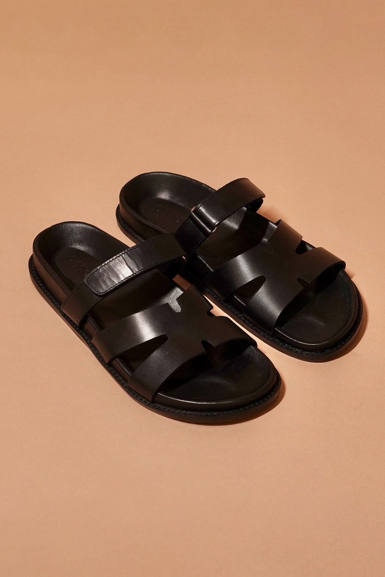 Black Leather Sandals by Dmodot