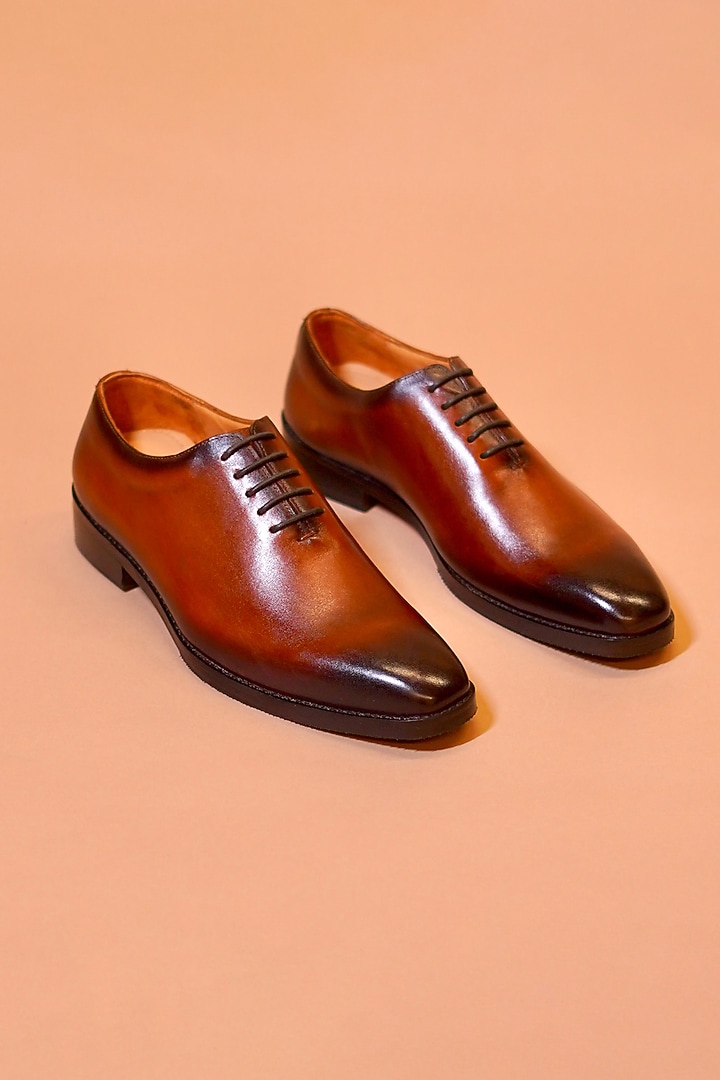 Brown Leather Shoes by Dmodot at Pernia's Pop Up Shop