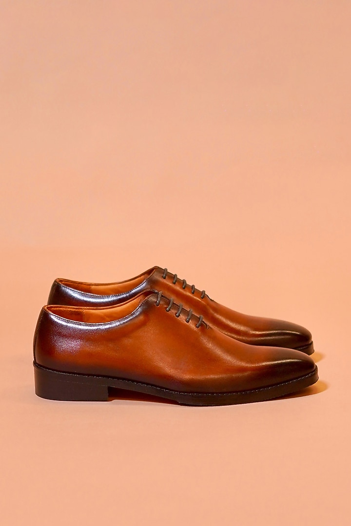 Brown Leather Shoes by Dmodot at Pernia's Pop Up Shop