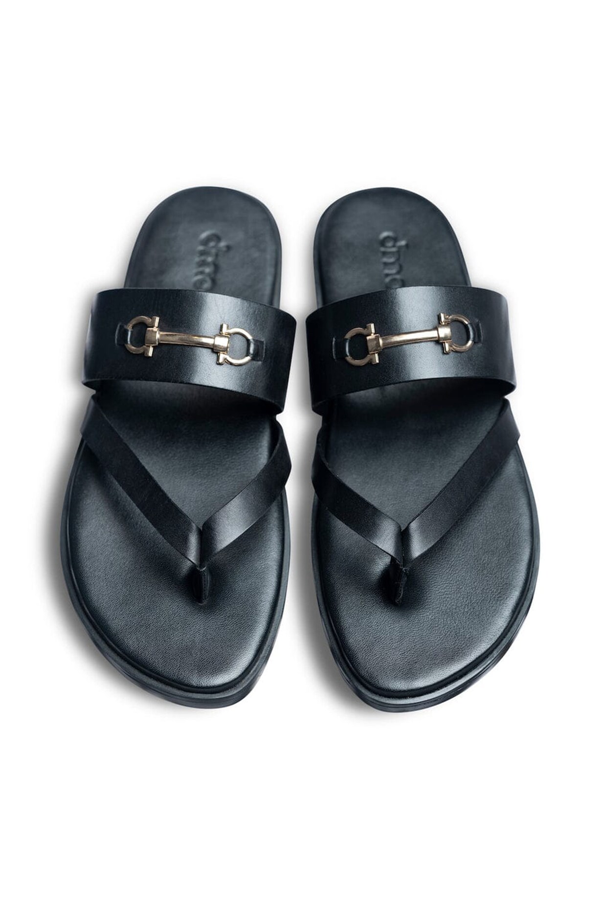 Black Leather Sandals With Buckle Design by Dmodot at Pernia s Pop