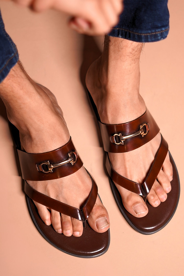 Brown Leather Flats by Dmodot at Pernia's Pop Up Shop