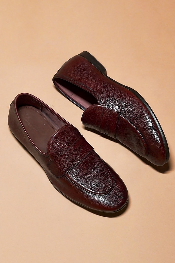 Brown Leather Loafers by Dmodot at Pernia's Pop Up Shop