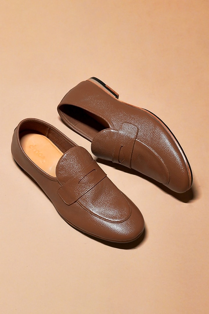Warm Tan Leather Loafers by Dmodot at Pernia's Pop Up Shop