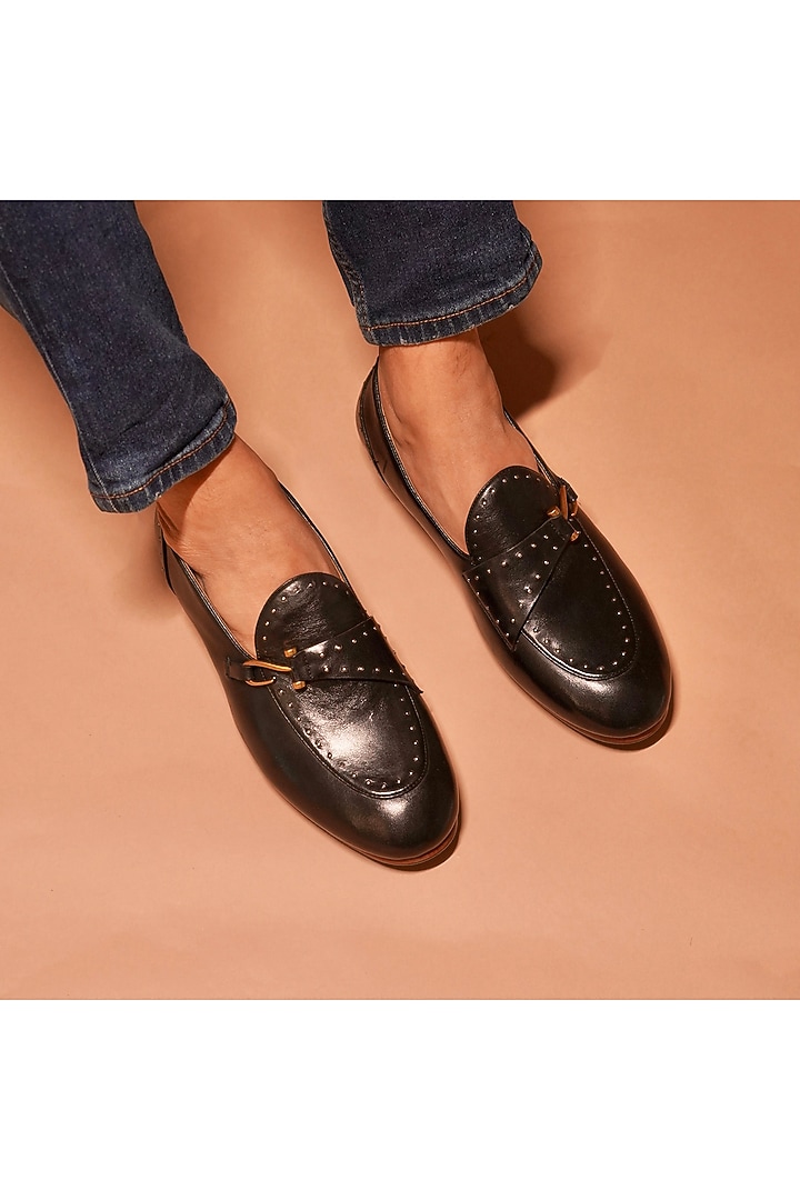 Black Leather Loafers by Dmodot at Pernia's Pop Up Shop