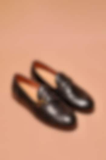 Black Leather Loafers by Dmodot