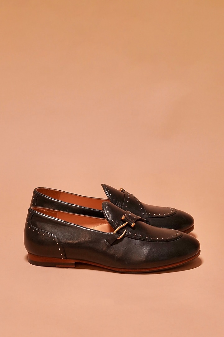 Black Leather Loafers by Dmodot at Pernia's Pop Up Shop