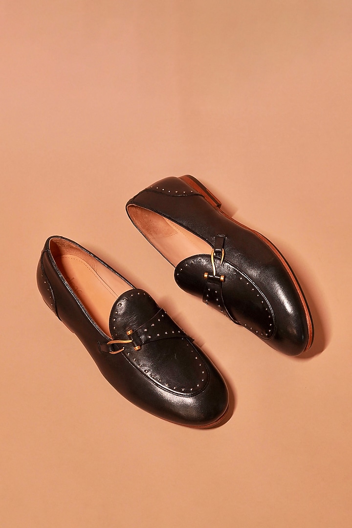 Black Leather Loafers by Dmodot at Pernia's Pop Up Shop