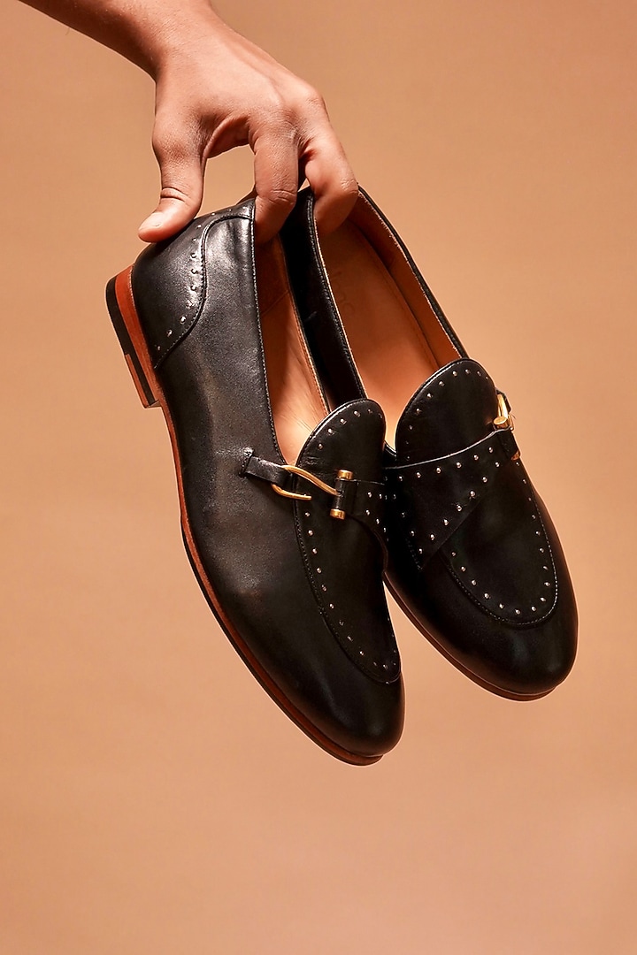 Black Leather Loafers by Dmodot at Pernia's Pop Up Shop