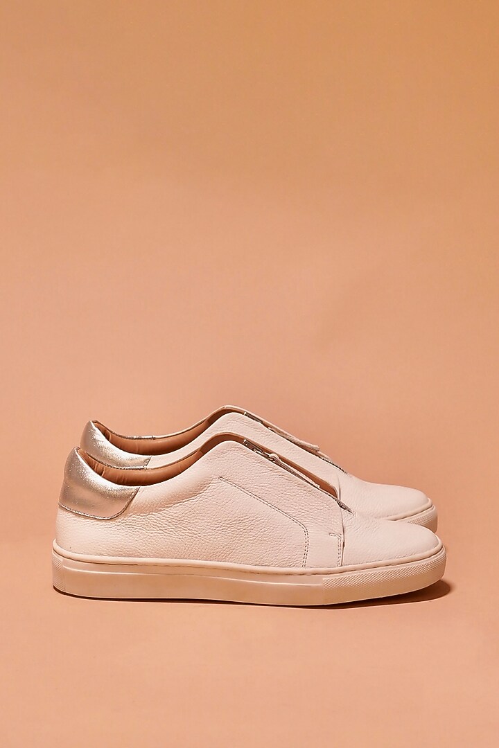 White Leather Sneakers by Dmodot at Pernia's Pop Up Shop
