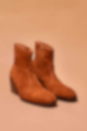 Tan Suede Handcrafted boots by Dmodot