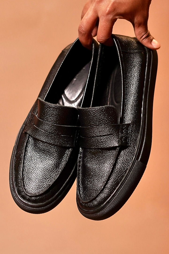 Black Leather Loafers by Dmodot at Pernia's Pop Up Shop