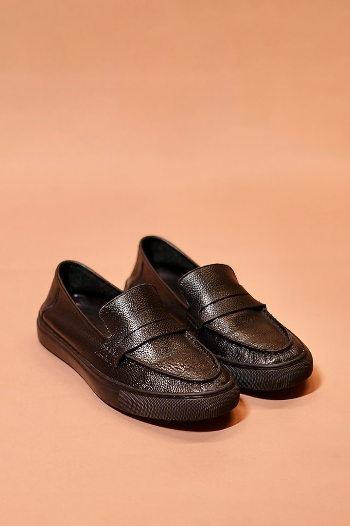 Black Leather Loafers by Dmodot at Pernia's Pop Up Shop