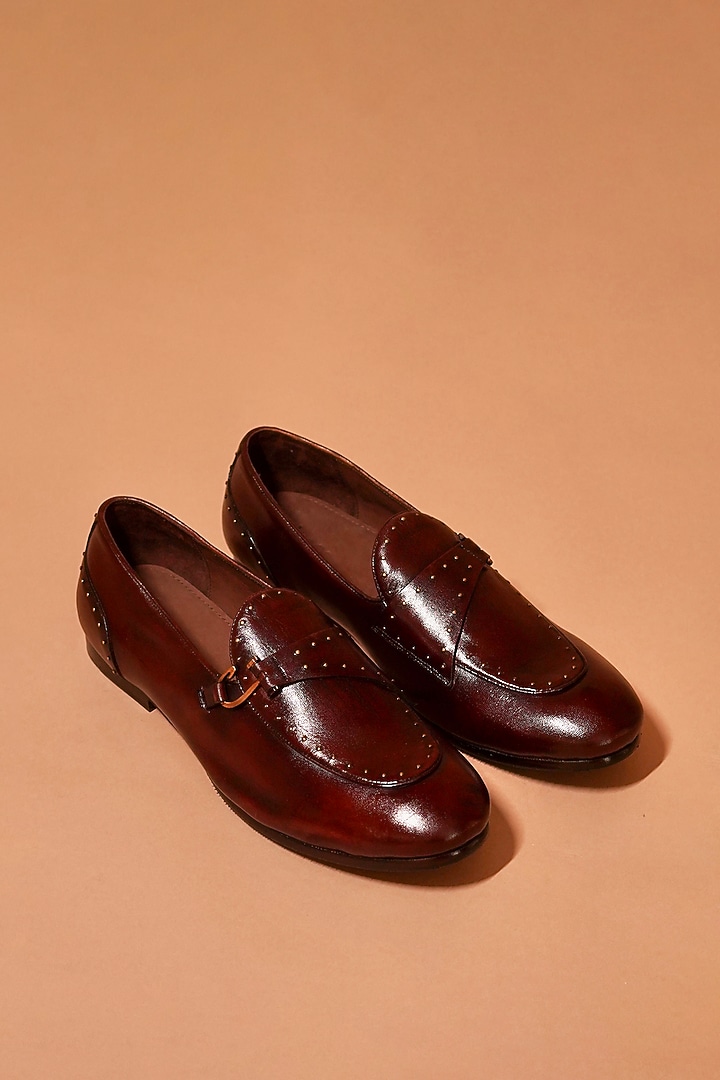 Chestnut Brown Leather Loafers by Dmodot at Pernia's Pop Up Shop