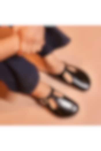 Black Leather Mules by Dmodot at Pernia's Pop Up Shop