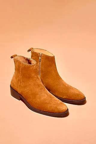Tan Suede Boots by Dmodot