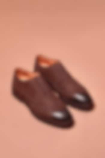 Brown Leather Oxford Shoes by Dmodot at Pernia's Pop Up Shop