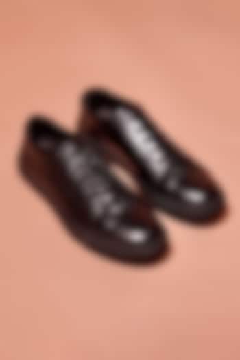 Black Leather Sneakers by Dmodot at Pernia's Pop Up Shop