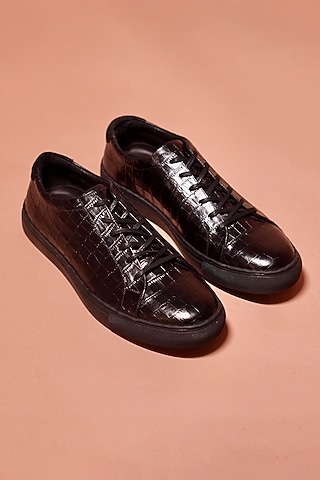 Black Leather Sneakers by Dmodot
