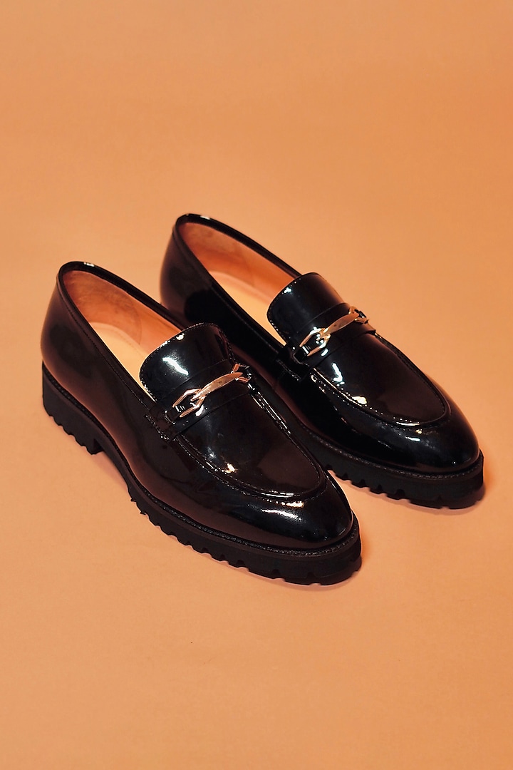 Black Patent Leather Loafers by Dmodot at Pernia's Pop Up Shop