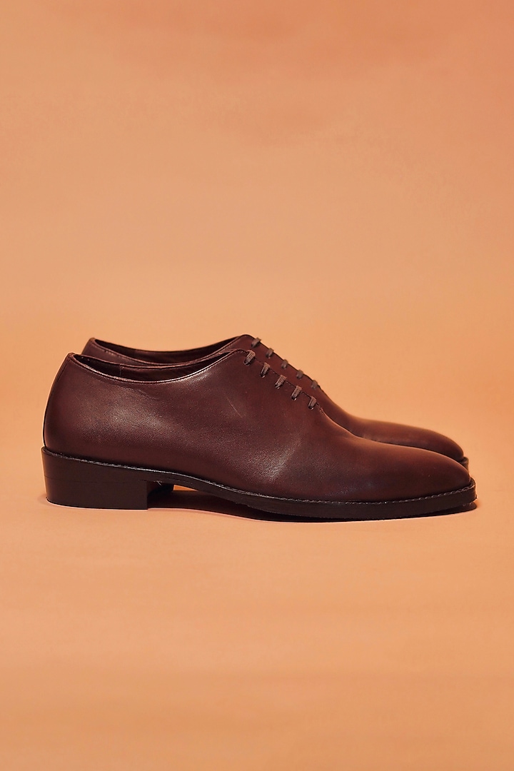 Brown Leather Oxford Shoes by Dmodot at Pernia's Pop Up Shop