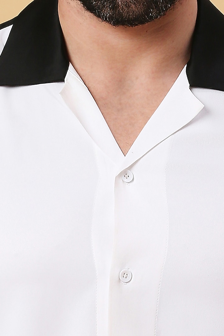 Black & White Party Wear Shirting Party Wear Shirt by DMODE at Pernia's Pop Up Shop
