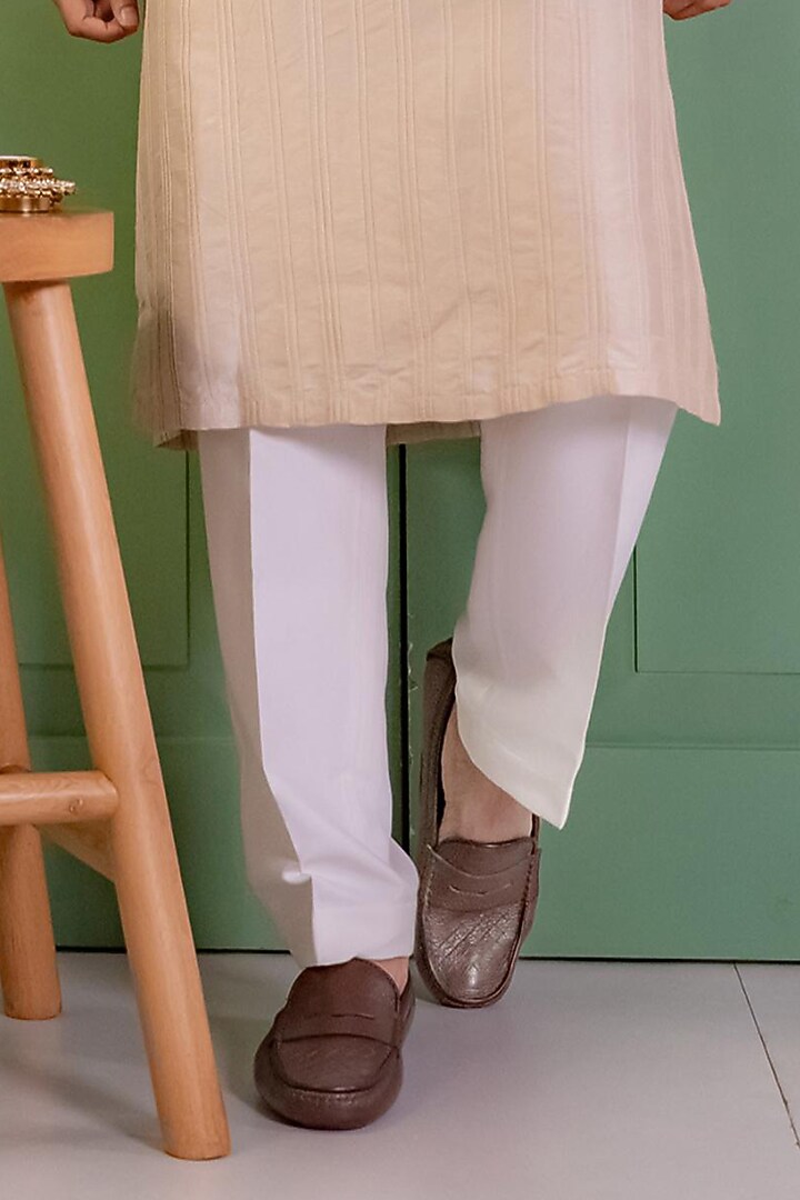 Deep Olive Green Silk Textured Bundi Jacket Set by DMODE at Pernia's Pop Up Shop