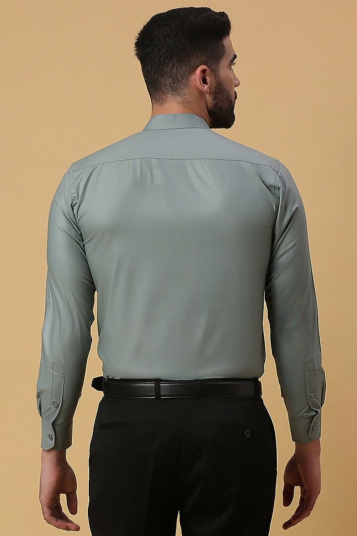 Metallic Green Party Wear Shirting Fabric Party Wear Shirt by DMODE at Pernia's Pop Up Shop