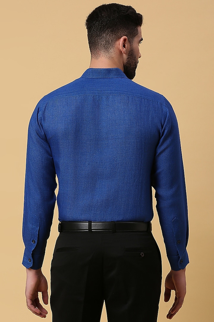 Ink Blue Party Wear Shirting Fabric Party Wear Shirt by DMODE at Pernia's Pop Up Shop