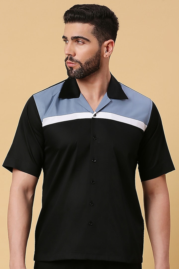 Multi-Colored Party Wear Shirting Fabric Stripe Party Wear Shirt by DMODE at Pernia's Pop Up Shop