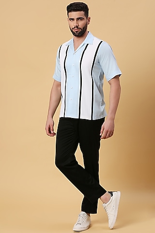 Multi-Colored Shirting Fabric Stripe Shirt by DMODE