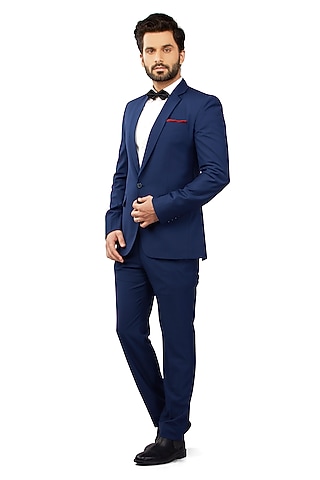 Royal Blue Suiting Blazer Set by DMODE