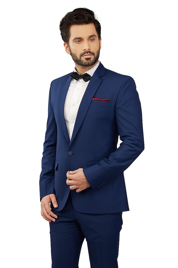 Royal Blue Suiting Blazer Set by DMODE at Pernia's Pop Up Shop