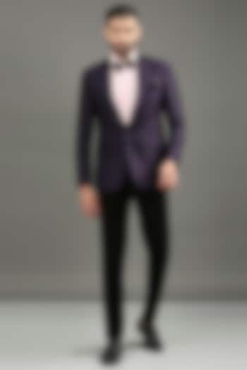 Aubergine Suiting Tuxedo Set by DMODE